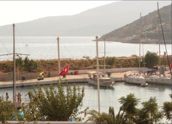 KalKalkan marina from top - drop anchore max out and in a straight line!